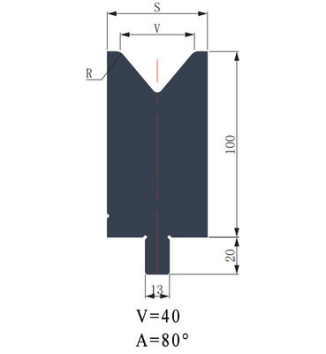LYNCCN WAY100.80 V40 Euro Type Single V Die Press Brake Tooling