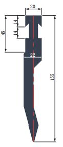 BCL155.30.R1-R European Type Press Brake Punch With 28 Angle 42CrMo
